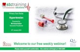 Welcome to our free weekly webinar! · 2021. 1. 19. · Welcome to our free weekly webinar! Ways to Interact ... •Clinic BP 160/100 –179/119mmHg •Stage 3 •Clinic BP ≥180/120mmHg.