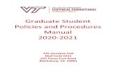 Graduate Student Policies and Procedures Manual · 2020. 8. 14. · Math Emporium ... POLICIES AND PROCEDURES MANUAL REQUIREMENTS FOR A GRADUATE DEGREE COURSE REQUIREMENTS Departmental