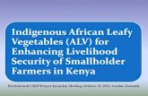 Indigenous African Leafy Vegetables (ALV) for Enhancing Improving ALV seed system availability to stakeholders