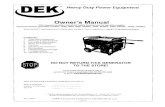 Owner's Manual · 2007. 8. 15. · ® Heavy Duty Power Equipment Owner's Manual This manual contains important safety instructions for gasoline engine powered electric generator models: