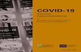 COVID-19...offering printable posters and stickers, slide presentations, social media sample messages (Facebook, Instagram, Twitter) and a video about COVID-19 vaccine recommendations.
