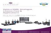 Hytera DMR Analogue Licence-Free & Applications · 2020. 11. 20. · Hytera DMR, Analogue, Licence-Free & Applications 2018-2019 EURO Price Catalogue Price catalogue is subject to