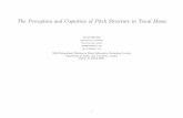 The Perception and Cognition of Pitch Structure in Tonal Music · 2003. 5. 23. · 1. Krumhansl’s (1990) studies on the perception and cognition of pitch relationships in Western