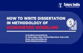 How to write dissertation in methodology of econometric modelling