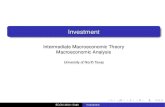 Investment - University of North Texaskim1/teaching/Macro_1/14_INVEST.pdf · Neoclassical Model of Investment For simplicity, assume two types of ﬁrms 1 Production ﬁrms:rent the