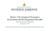 Remi Bazillier - Master 2 Development Economics ...remi.bazillier.free.fr/M2devtecon_startoftheyear.pdfremi.bazillier@univ-paris1.fr Laetitia Duval Director of the Master Economie