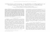 Utilization of Genetic Variability in Mungbean as Food Industrial … · 2017. 12. 27. · Utilization of Genetic Variability in Mungbean as Food Industrial Raw Material in Indonesia