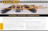 Tough residue? - AMCO Manufacturing, Inc....J43 & J44 Wheel Offset Harrow Models Model Cutting Width No. of Discs No. of Bearings Approx. Engine HP Required Approx. Weight lbs* Model