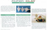 ceramic paperclay (P'Clay®) for artists and makers. A site by … Primer 6pp.pdf · 2014. 1. 30. · volume) paper pulp added to the slip will work. If just starting out, try about