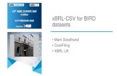 xBRL-CSV for BIRD datasets · 2020. 2. 18. · SDD ECB Single Data Dictionary information model SHS_REF ECB Securities Holdings Statistics - Reference. ... •Support for filer-defined
