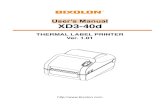 User’s Manual XD3-40d - Goodson ImportsXD3-40d Introduction XD3-40d series printers have been designed to be connected to various types of electronic devices such as computer peripheral