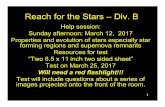 Reach for stars B div 2017 help session - Delaware Physics for the stars Div B 2017 help session.pdf6whoodu (yroxwlrq 0rvw vwduv duh eruq lq rshq foxvwhuv ± 3ohldghv 0 1*& duh h[dpsohv