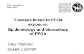 Diseases linked to PFOA exposure - Napoli Shkolnik PLLC...in C8 Health Project 2005/2006 •Interviewed twice in 2009-2011 to collect medical and residential history •Follow-up from