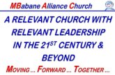 “Grow in Grace, - Mbabane Alliance Church...2018/01/21  · “Grow in Grace, Grow in the knowledge of Jesus Christ” 2 Peter 3:18 Mbabane Alliance Church, a church for everyone