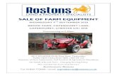 Commencing at 5 - Rostons · 2020. 8. 28. · FORD NEW HOLLAND 7840 2WD Reg No. R349 EAG Log Book 6662 Hours Rear Tyres 90% Two Spool Valves TELEHANDLER 2013 SCHAFFER 9310T Pivot