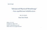 “Advanced Physical Metallurgy” - SNU OPEN COURSEWAREocw.snu.ac.kr/sites/default/files/NOTE/5_APM-NES_091919.pdf · 2020. 1. 9. · 1 “Advanced Physical Metallurgy” ‐Non‐equilibrium
