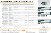 SUPERLIGHT NANO - DesignplanSUPERLIGHT NANO 3 ACCESSORIES. Rated IP65. Part number Colour Description. 129 0 502 940. black. Earth spike, stainless steel, 129 0 502 960. white for