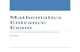 Mathematics Entrance Exam - OHGS€¦ · Oldham Hulme Grammar School Maths Entrance exam Page 11 17. In the diagrams below you have to fill in the letter which shows how to change