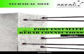 PosT-insTalled RebaR connecTions - AEFAC · 2020. 1. 7. · 2 Technical noTe: PosT-insTalled RebaR connecTions the characteristic bond strength values (τ Rk) in the ETA for adhesive