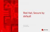 Red Hat, Secure by default€¦ · scanner by Red Hat Scans systems and containers for: known vulnerabilities = unpatched software compliance with security policies (PCI-DSS, US Gov