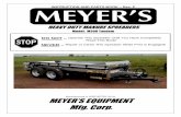 MEYER’S EQUIPMENT Mfg. Corp. · 2019. 1. 21. · Manufactured in DORCHESTER, WI by MEYER’S EQUIPMENT Mfg. Corp. INSTRUCTION AND PARTS BOOK – Rev. P HEAVY DUTY MANURE SPREADERS