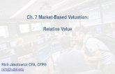 Ch. 7 Market-Based Valuation: Relative Value€¦ · Ch. 7 Market-Based Valuation: Relative Value. Rich Jakotowicz CFA, CFP® richj@udel.edu. LAW OF ONE PRICE. VALUATION INDICATORS.