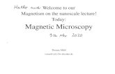 Welcome to our Magnetism on the nanoscale lecture! Today: Magnetic Microscopy · 2020. 11. 10. · Lorentz Transmission Electron Microscopy Source: Yu, Tokura et al., Nature 465,