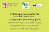 Writing up your research for scientific publication Or ... Published - Scientific writing...•Writing for publication as a Research Fellow in Nutrition and Oral health etc. •Reviewer