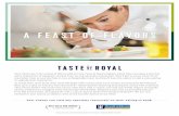 A FEAST OF FLAVORScreative.rccl.com/Sales/Royal/Misc/19070613_Taste_of_Royal_Trade… · To tempt their taste buds, their meal will begin with a Citrus Seas Tuna Tartare presented