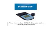 Photometer 7500 Bluetooth - Palintest · The Palintest Photometer 7500 Bluetooth is a direct-reading, waterproof photometer for determining key water quality parameters for drinking