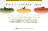 Food Innovation Center FIC Annual Report.pdf2 . food innovation center. Ohio State food innovation 2012-13. Food innovation is a critical global need as we seek to . sustain nine billion