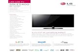 LED LCD TV 55LE5400 - LG Electronics TV 55LE5400... · 2019. 5. 21. · your TV—no computer required. Instantly access movies and TV shows, news and weather and the world’s largest