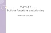 MATLAB Built-in functions and plottinggeofizika.uni-miskolc.hu/.../Matlab_built-in_functions_and_plotting.pdf · Plotting 2D graphs Examples >>plot(x, y, 'r-.') >>plot(x, y, 'bx')