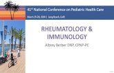 RHEUMATOLOGY & IMMUNOLOGY Imm Berber.pdf · rheumatology plan of care for a child who is diagnosed with SLE. Besides reinforcing information about prescribed medications, what will