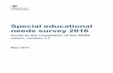 Special educational needs survey 2016 - UCL Institute of ... › 22952 › 2 › SEN2_2016_Guide_Version_1.1.pdf · Special educational needs survey 2016 . Guide to the completion