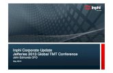 Inphi Corporate Update Jefferies 2013 Global TMT Conference...6W Data Centers: Low Power 100G Ethernet 12W 8W 5W CFP CFP2 CFP4 100G coherent will dominate network build out Complex