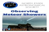 Observing Meteor Showers - Amazon Web Services · 2018. 11. 16. · Meteor showers give you the best opportunity to see meteors. Each meteor shower is caused by a particular comet