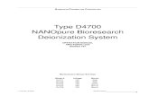 Type D4700 NANOpure Bioresearch Deionization System bioresearch.pdf · D4752 D4753 D4754 D4755 D4756 120 240 100 120 240 100 Wall Wall Wall Bench Bench Bench LT747X2 • 9/22/97 Serial
