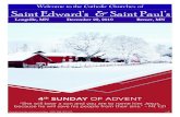 Welcome to the Catholic Churches of Saint Edward’s ......2019/12/12  · Welcome to the Catholic Churches of Longville, MN December 22, 2019 Remer, MN Saint Edward’s & Saint Paul’s