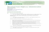 Maryland State Highway Administration › marylandgreen › Documents › ...The State Highway Administration’s (SHA) mission is to efficiently provide mobility for our customers