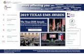 Winter 2020 Vol. 7 No. 1 2019 TEXAS EMS AWARDS · Miguel Brito, EMT-P Ryan Bader, EMT-P Fort Worth GETAC’s Journey of Excellence Award Mitchell Moriber, DO Abilene. 2019 Award Winners.