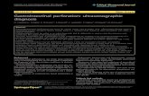RESEARCH Open Access Gastrointestinal perforation: … · 2017. 8. 27. · RESEARCH Open Access Gastrointestinal perforation: ultrasonographic diagnosis FF Coppolino1, G Gatta2, G