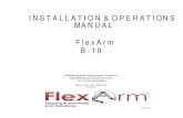 FlexArm Heavy Duty Assembler Arm B-19 Manual · 2019. 2. 25. · INSTALLING THE FLEXARM B-19. Failure to secure the table or mount surface could result in serious injury to the operator
