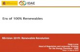 Era of 100% Renewables · 2019. 3. 6. · Era of 100% Renewables. NATIONAL INTEGRATED PLAN ENERGY AND CLIMA: OBJETIVES 2030 2016 +13%. 16%. 41%. 2030-20%. 42%. 74%. Emission reduction