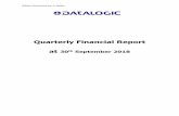 Quarterly Financial Report at September 2018...Datalogic Group Management Report as at 30 September 2018 3 MANAGEMENT REPORT INTRODUCTION This Interim Report on Operations as at 30