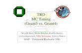 TRD MC Tuning (Geant3 vs. Geant4)€¦ · differential photon spectrum d N γ /dθ γ dΕ γ (Used in AMS02 MC) Geometry: radiation produced in radiator with fluctuating thickness