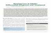 Hearing Loss in Adults: Differential Diagnosis and Treatment · 2019. 7. 15. · Causes and Selected Clinical Features of Conductive Hearing Loss in Adults Location Condition Typical