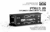 PDI03 JB · 2015. 1. 6. · Congratulations on your purchase of the Palmer PDI 03 Joe Bonamassa Signature Model Speaker Simulator DI Box. Hailed as “six-string’s new king of pyromania”