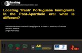 Bárbara Ferreira (Centre for Geographical Studies ... · Jorge Malheiros. 0. Methodology. 1. Present context of Portuguese emigration. 2. Portuguese immigrants in South Africa:-Two