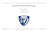 Inference in First-Order Logicphi/ai/slides/lecture-inference... · 2019. 5. 9. · The Story So Far 2 Propositional logic Subset of propositional logic: horn clauses Inference algorithms